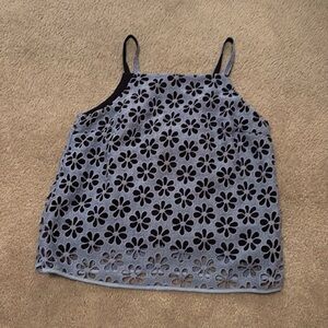 blue floral maeve tank top